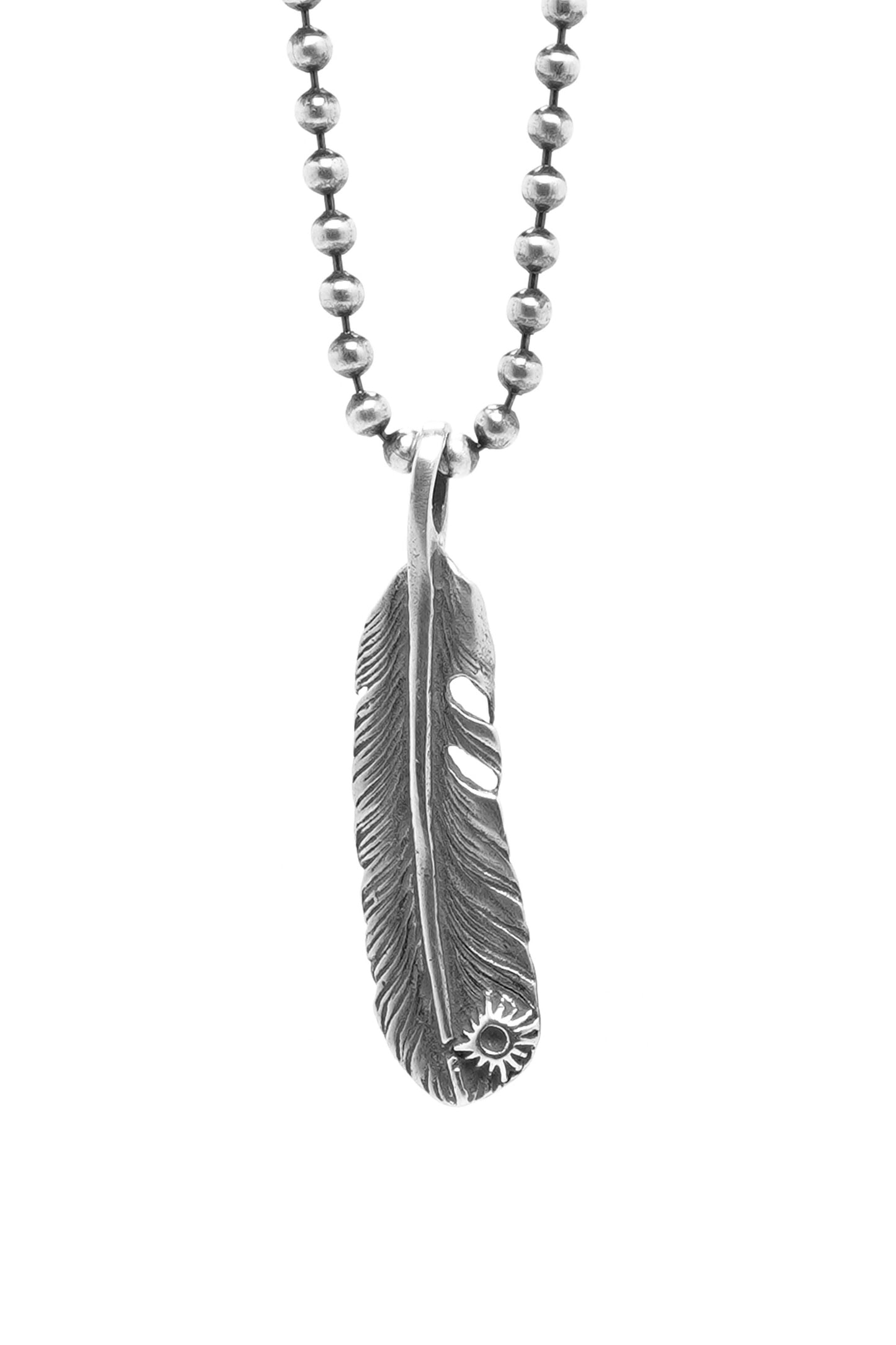 Takahashi Goro Leaf Retro 925 Silver Feather Pendant