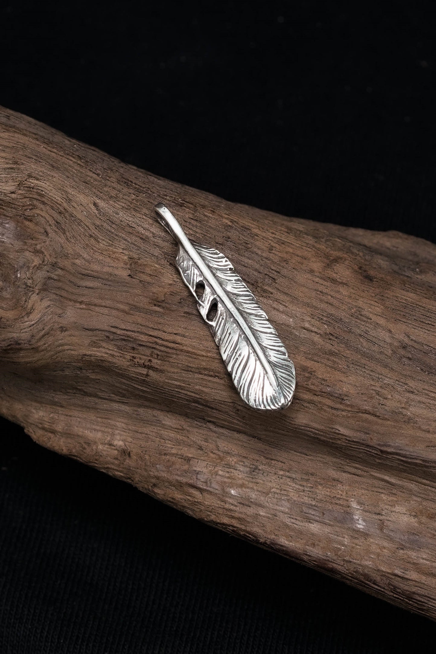 Takahashi Goro Leaf Retro 925 Silver Feather Pendant