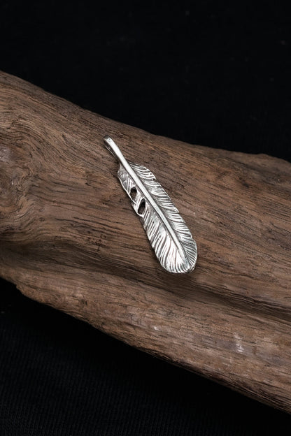 Takahashi Goro Leaf Retro 925 Silver Feather Pendant