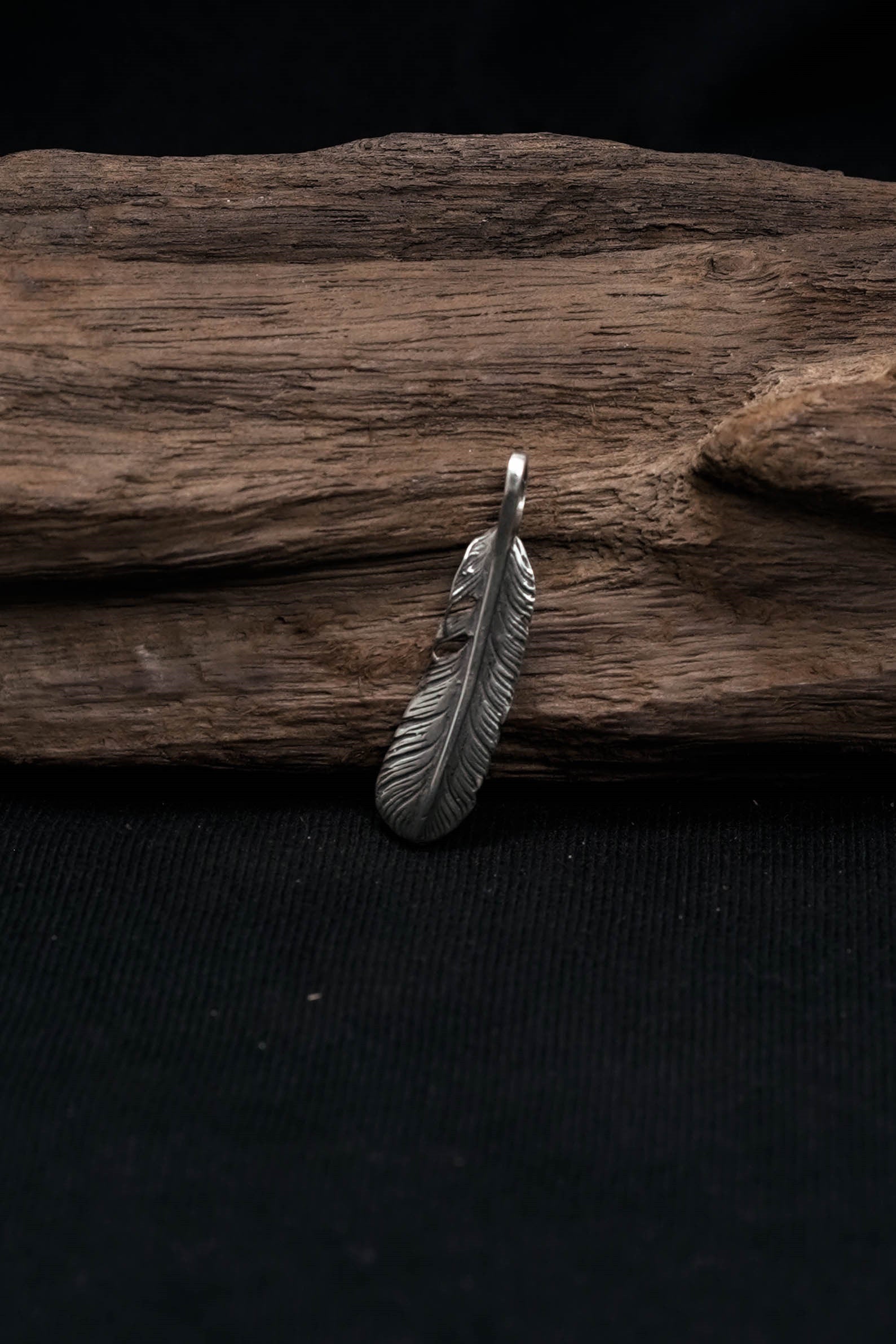 Takahashi Goro Leaf Retro 925 Silver Feather Pendant
