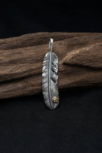 Load image into Gallery viewer, Left Feather Simple Leaf Retro 925 Silver Goro Takahashi Pendant
