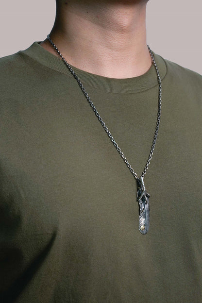 Right Eagle Claw Feather Retro 925 Silver Pendant Japan Takahashi Goro
