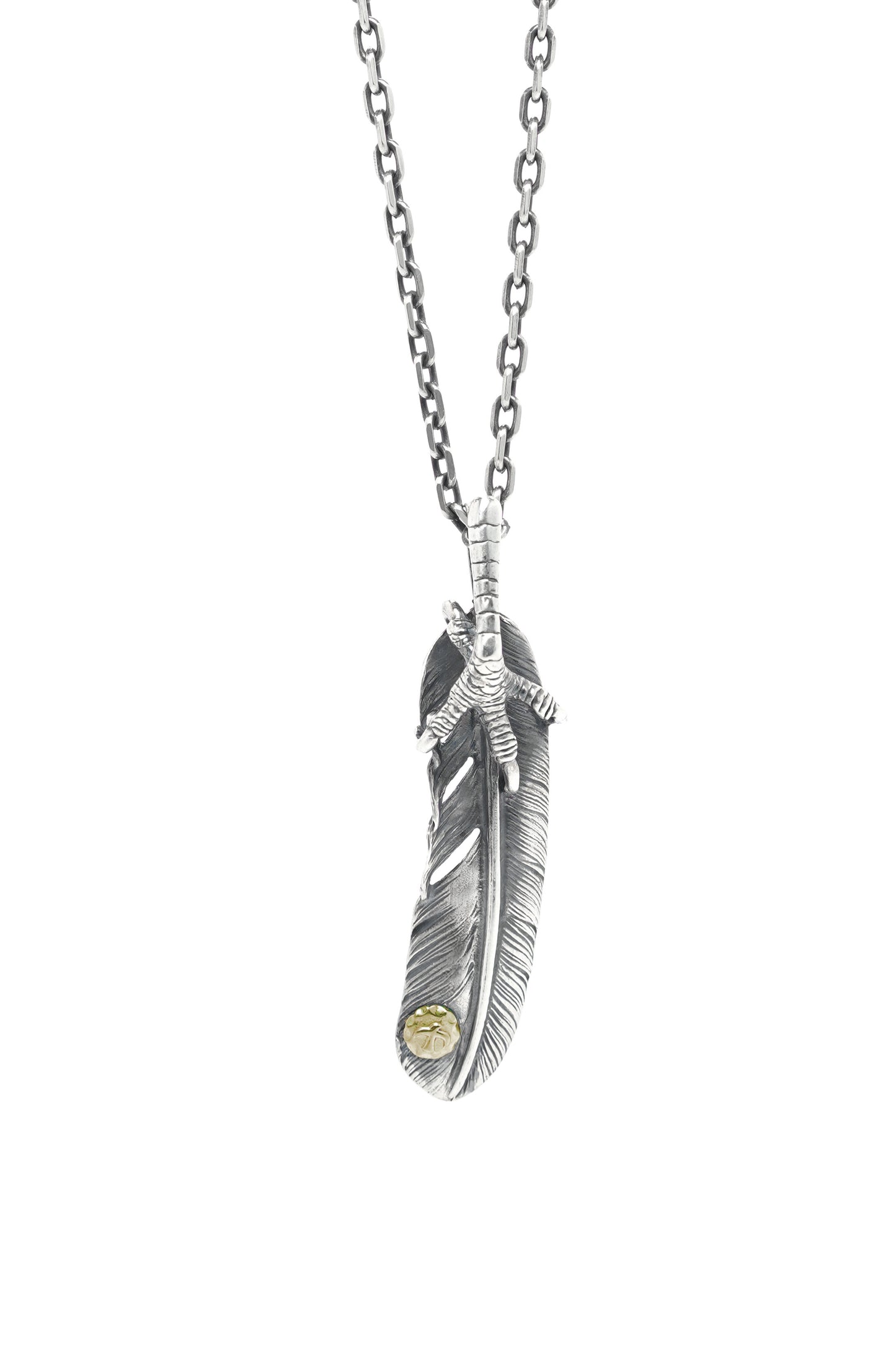 Right Eagle Claw Feather Retro 925 Silver Pendant Japan Takahashi Goro