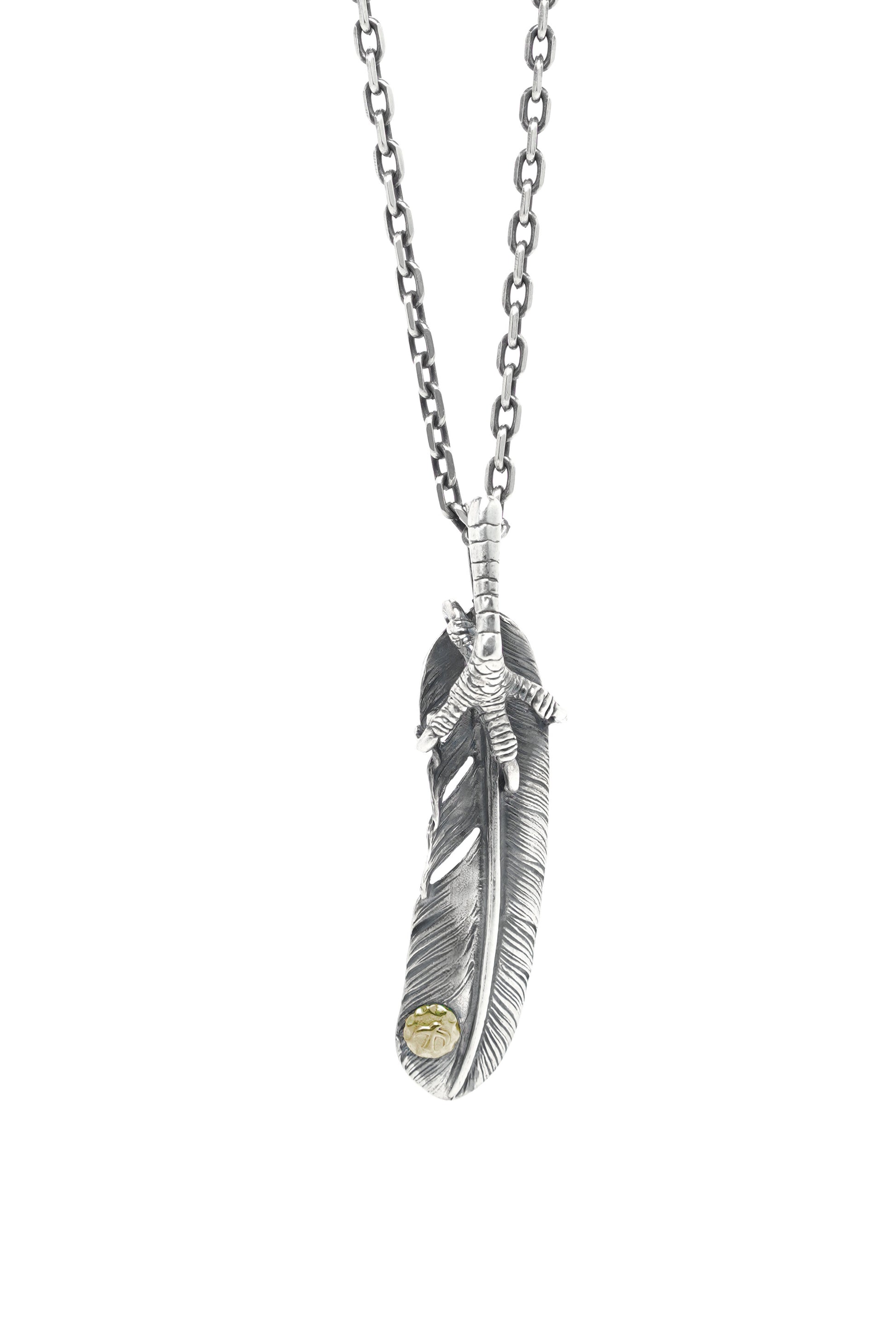 Right Eagle Claw Feather Retro 925 Silver Pendant Japan Takahashi Goro