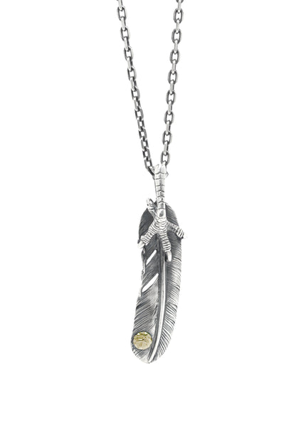 Right Eagle Claw Feather Retro 925 Silver Pendant Japan Takahashi Goro