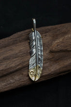 Load image into Gallery viewer, Left Eagle Claw Feather Retro 925 Silver Pendant Japan Takahashi Goro with Brass
