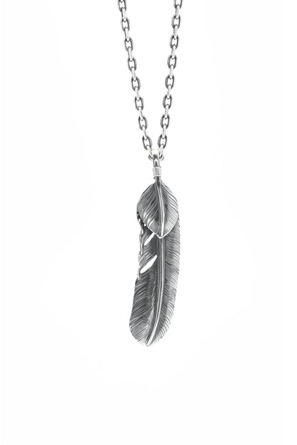 Right Feather Retro 925 Silver Leaf Goro Takahashi Pendant