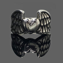 Load image into Gallery viewer, 925 Sterling Silver Winged Heart Ring
