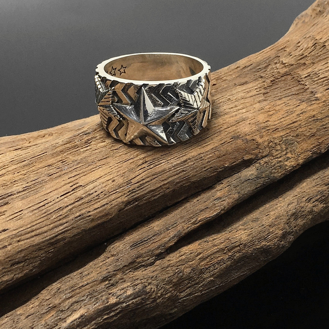 Fivepointed Star Sterling Silver Ring Female Men Fashion Hiphop Ring