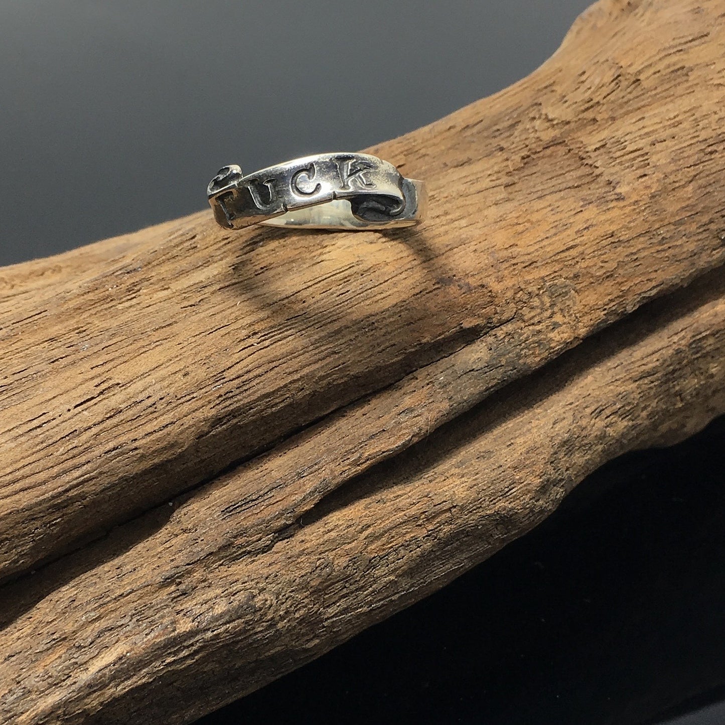 925 Sterling Silver Letter Vintage Ring