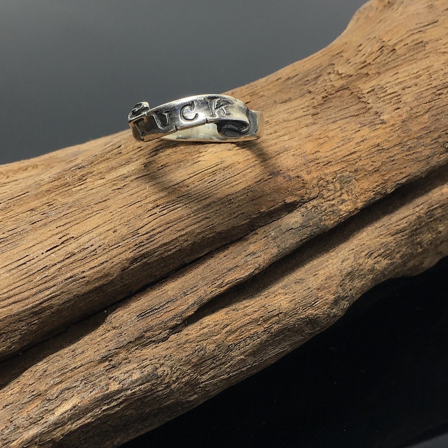 925 Sterling Silver Letter Vintage Ring