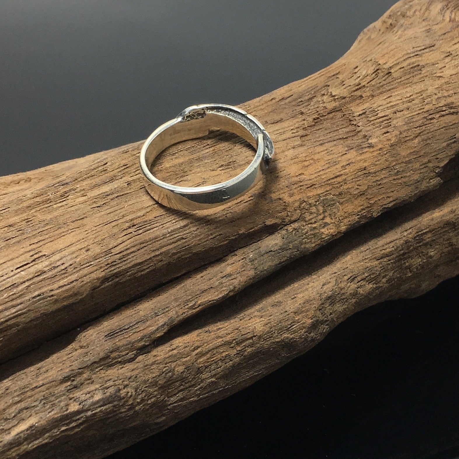 925 Sterling Silver Letter Vintage Ring