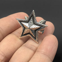 Load image into Gallery viewer, Sterling Silver Double Star Ring
