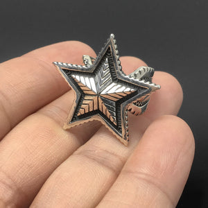 Sterling Silver Double Star Ring