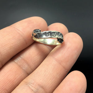 925 Sterling Silver Letter Vintage Ring