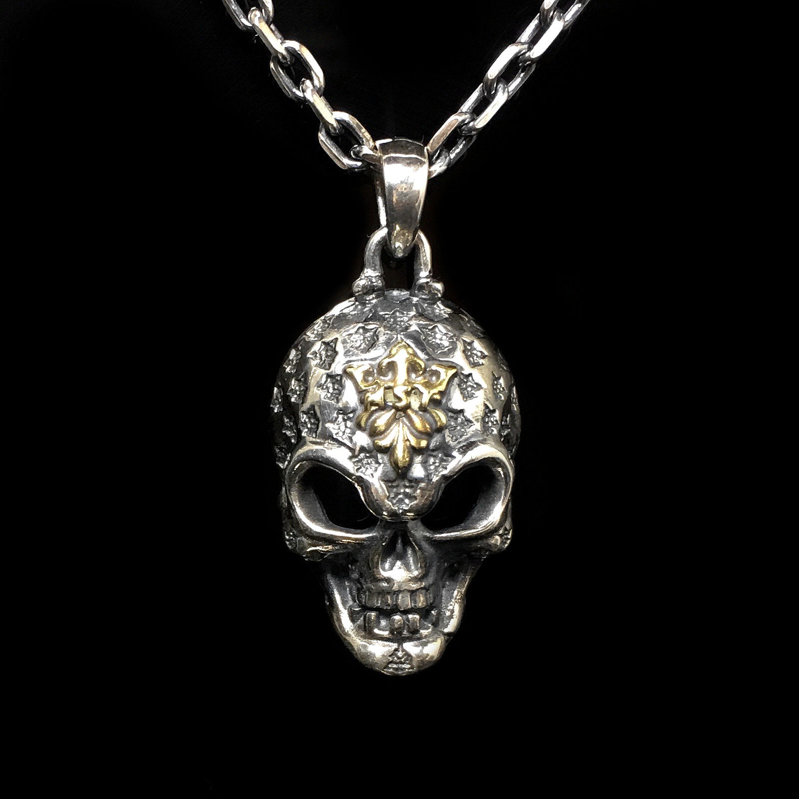 Renegade Sterling Silver Skull Pendant