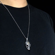Load image into Gallery viewer, Renegade Sterling Silver Skull Pendant
