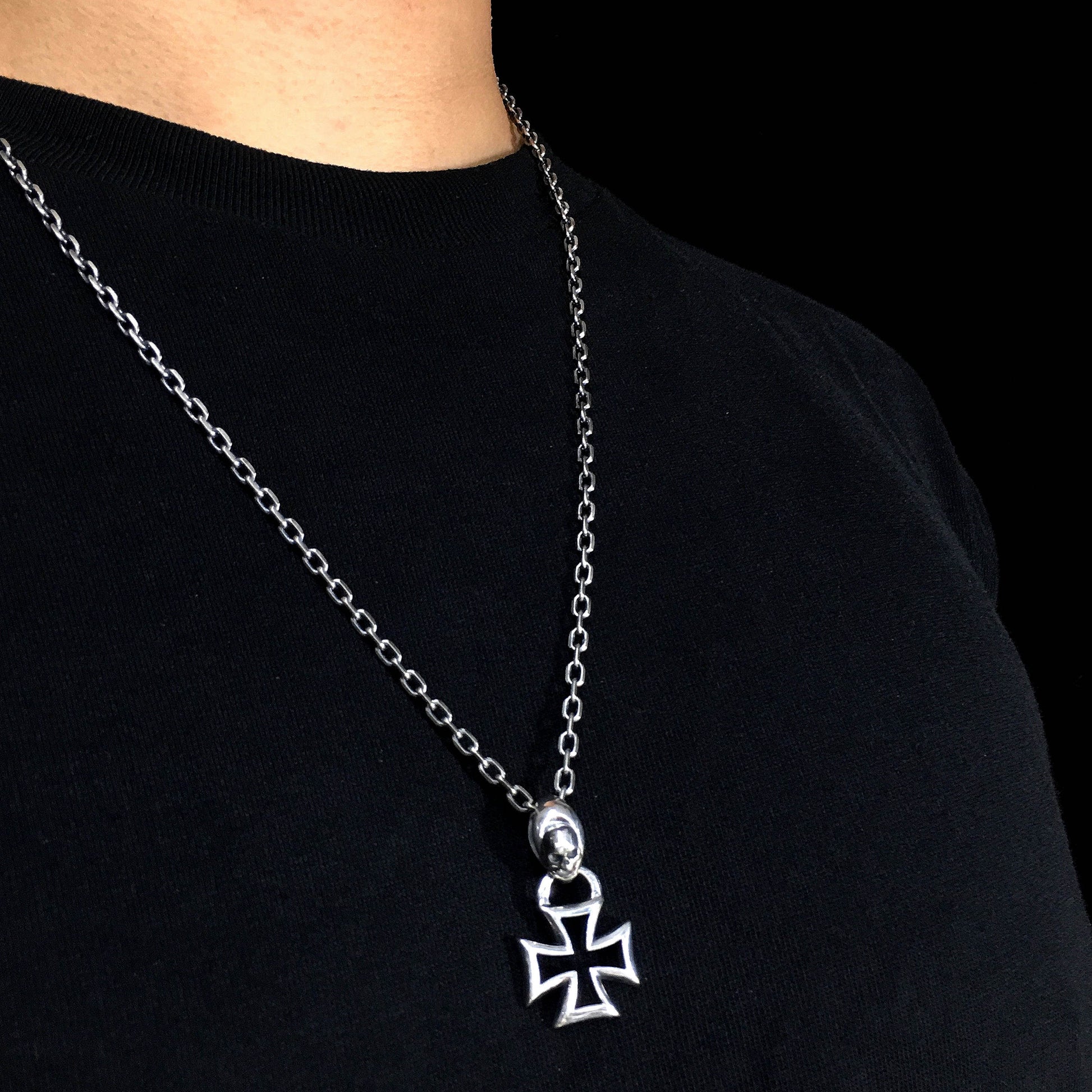 Vintage Gothic Hollow Cross Pendant for Men Women Jewelry