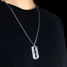 Load image into Gallery viewer, Sterling Silver Razor Blade Pendant

