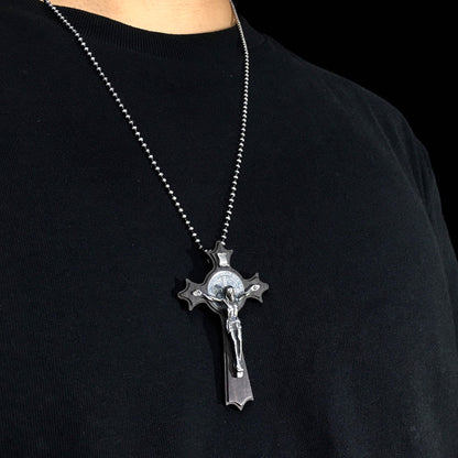 Vintage 925 Sterling Silver Jesus Christ Crucifix Cross Pendant