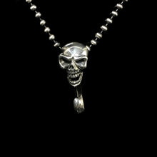 Load image into Gallery viewer, Sterling Silver Antique Style Skull Hook Holder Exclusive Design
