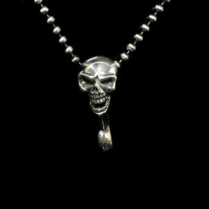 Sterling Silver Antique Style Skull Hook Holder Exclusive Design