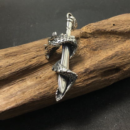 Dragon Sword 925 Sterling Silver Pendant