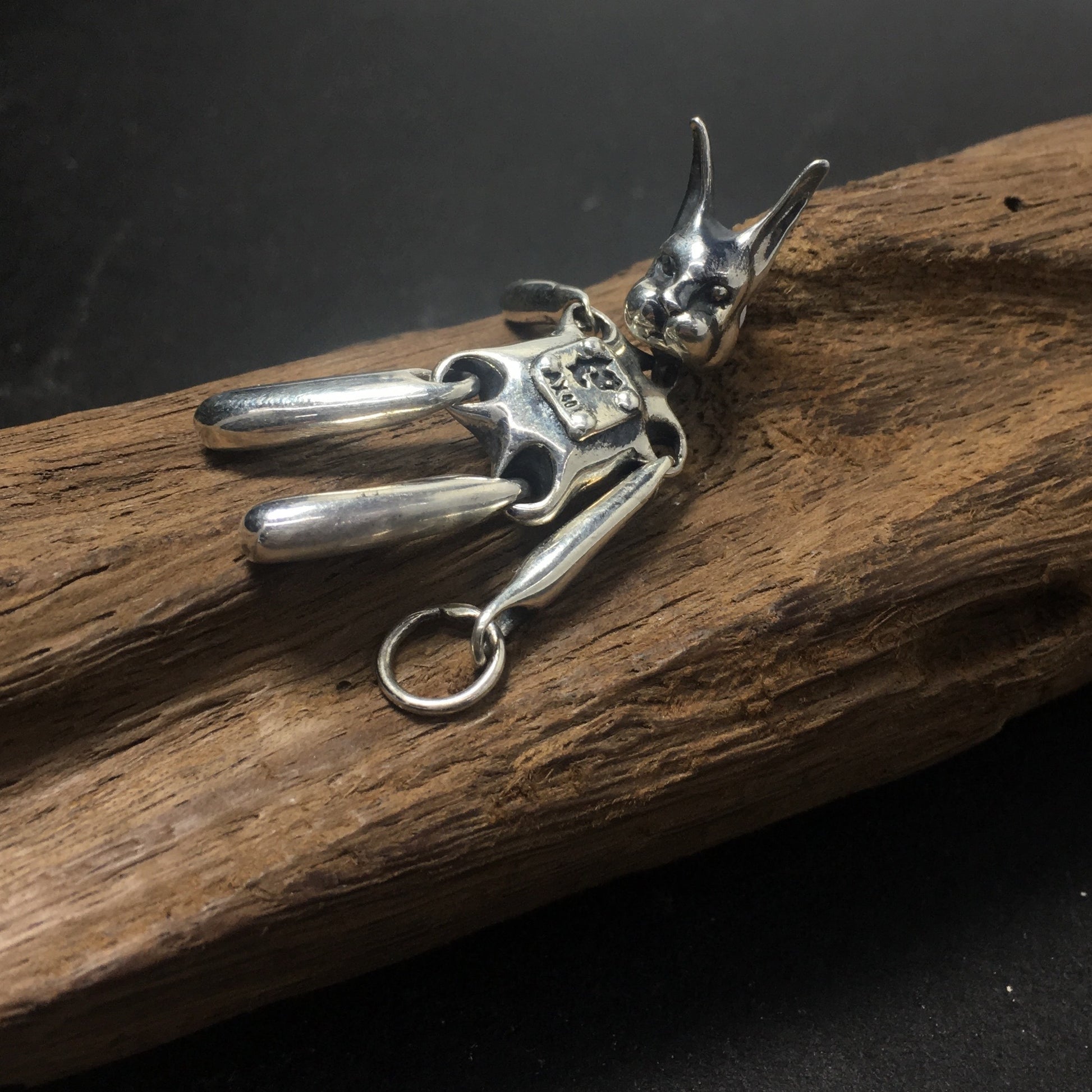 Vintage 925 Sterling Silver Cute Bunny Rabbit Pendant