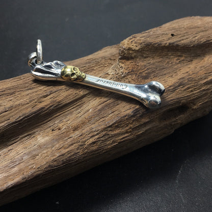 Time Bone 925 Silver Handmade Bone Pendant