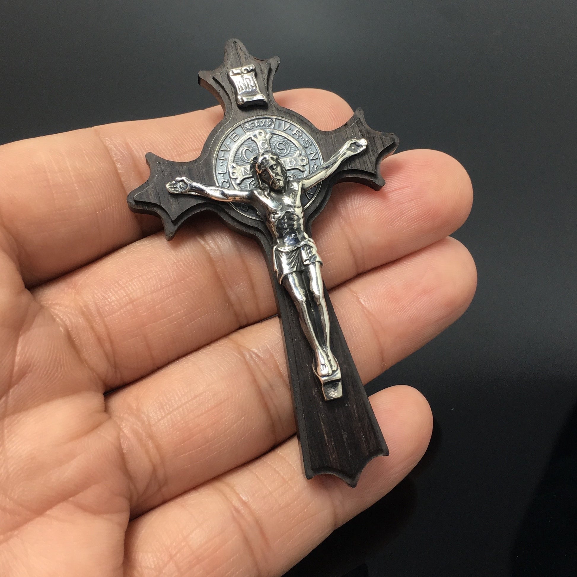 Vintage 925 Sterling Silver Jesus Christ Crucifix Cross Pendant