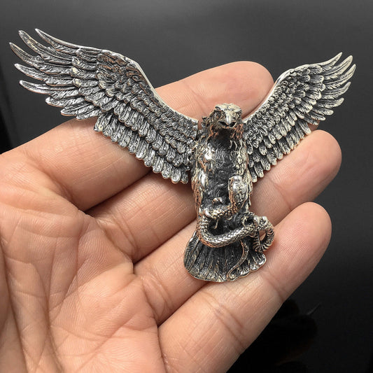 Vintage Men's Eagle Flying Hawk Pendant For Men Male Retro Jewelry