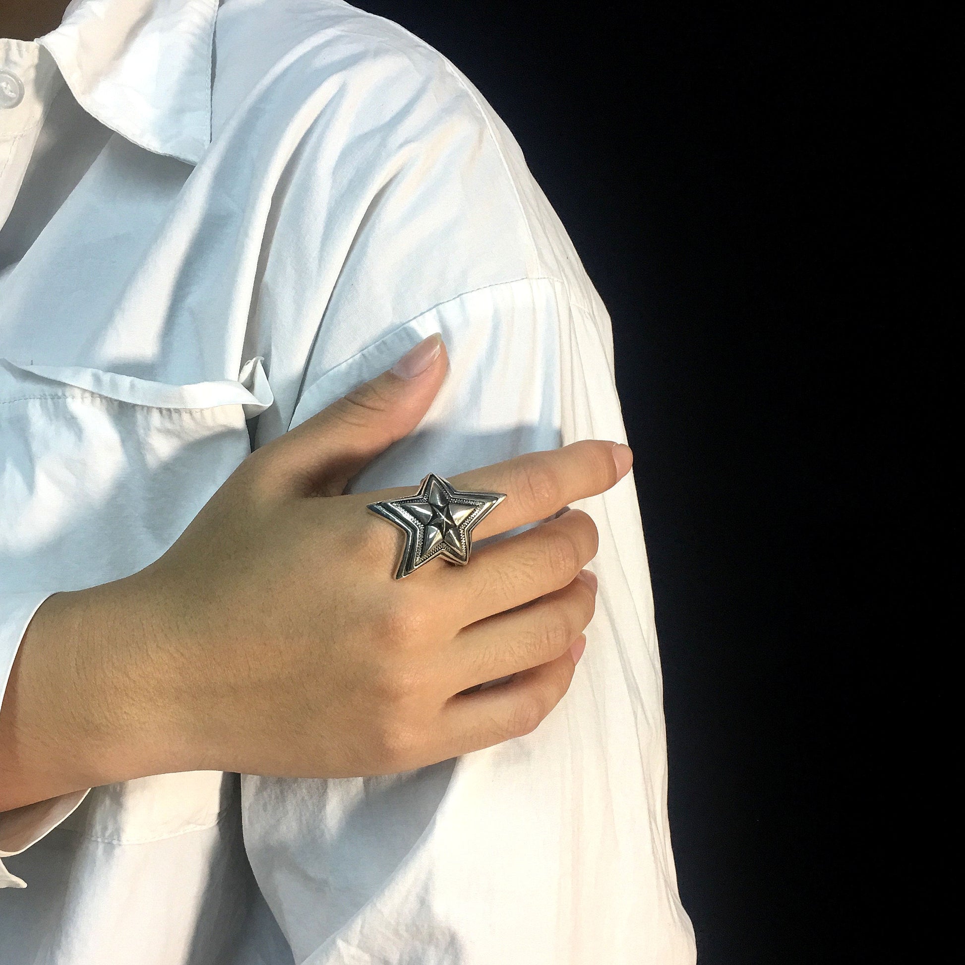 Depstar Insterling Silver Accessories Star Ring