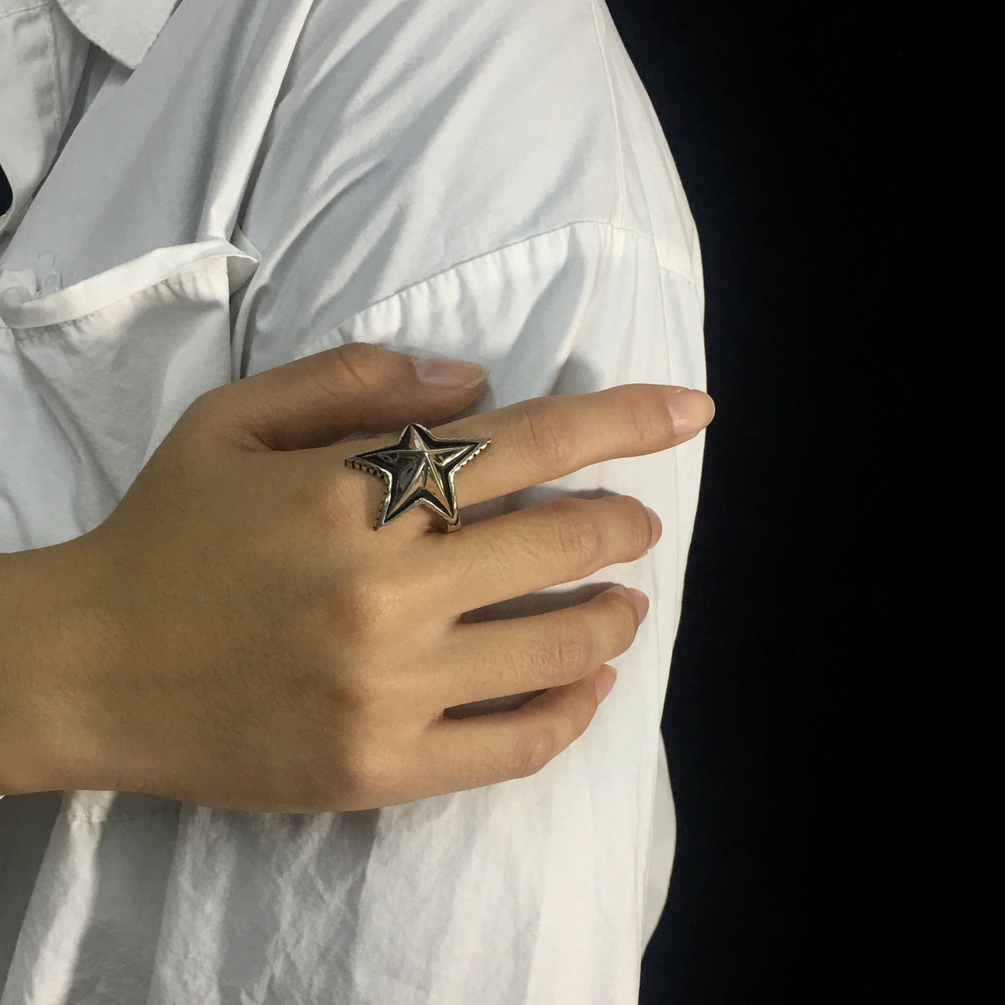 Spike Star Ring 925 Sterling Silver Jewelry