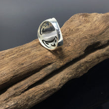 Load image into Gallery viewer, Native American Turquoise Silver Ladies Men Ring Pretty Sterling Design
