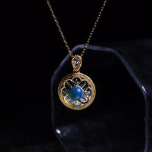Load image into Gallery viewer, S925 Silver Dominican Natural Blue Amber Pendant ABDJ-P016
