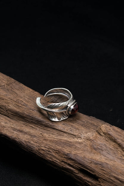 925 Sterling Silver Feather Ring Takahashi Goro