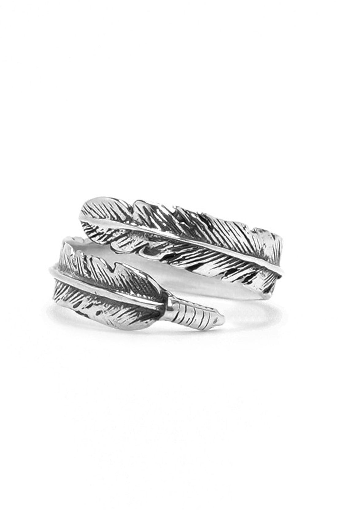 925 Sterling Silver Feather Ring