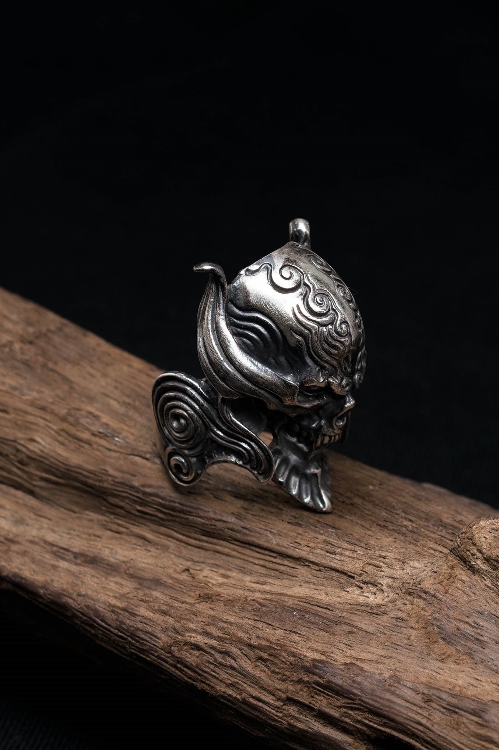 Retro 925 Sterling Silver Skull Skeleton Ring