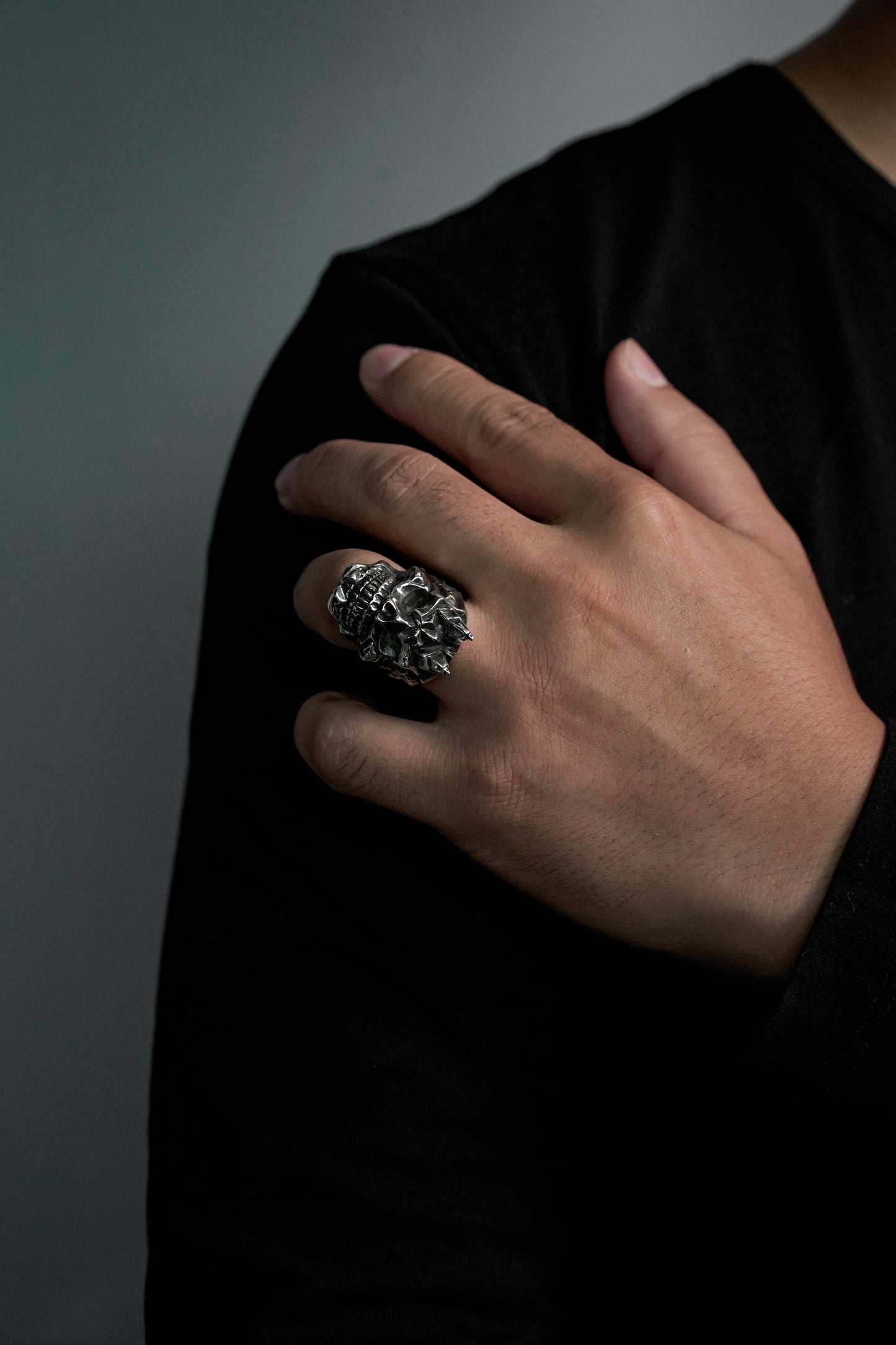 Skull Ring Retro 925 Sterling Silver