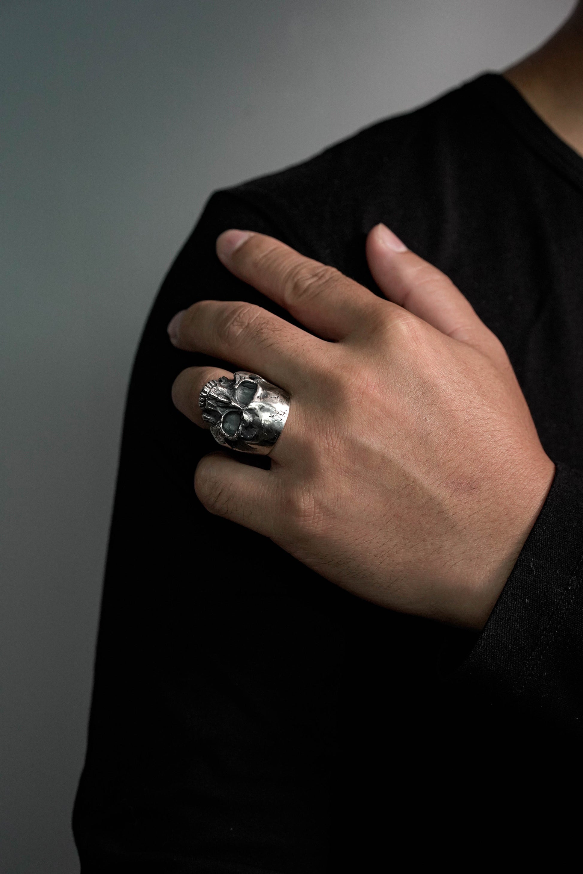 925 Sterling Silver Retro Skull Ring