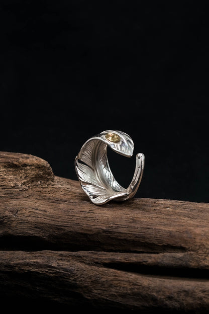Takahashi Goro Small Feather 925 Silver Ring