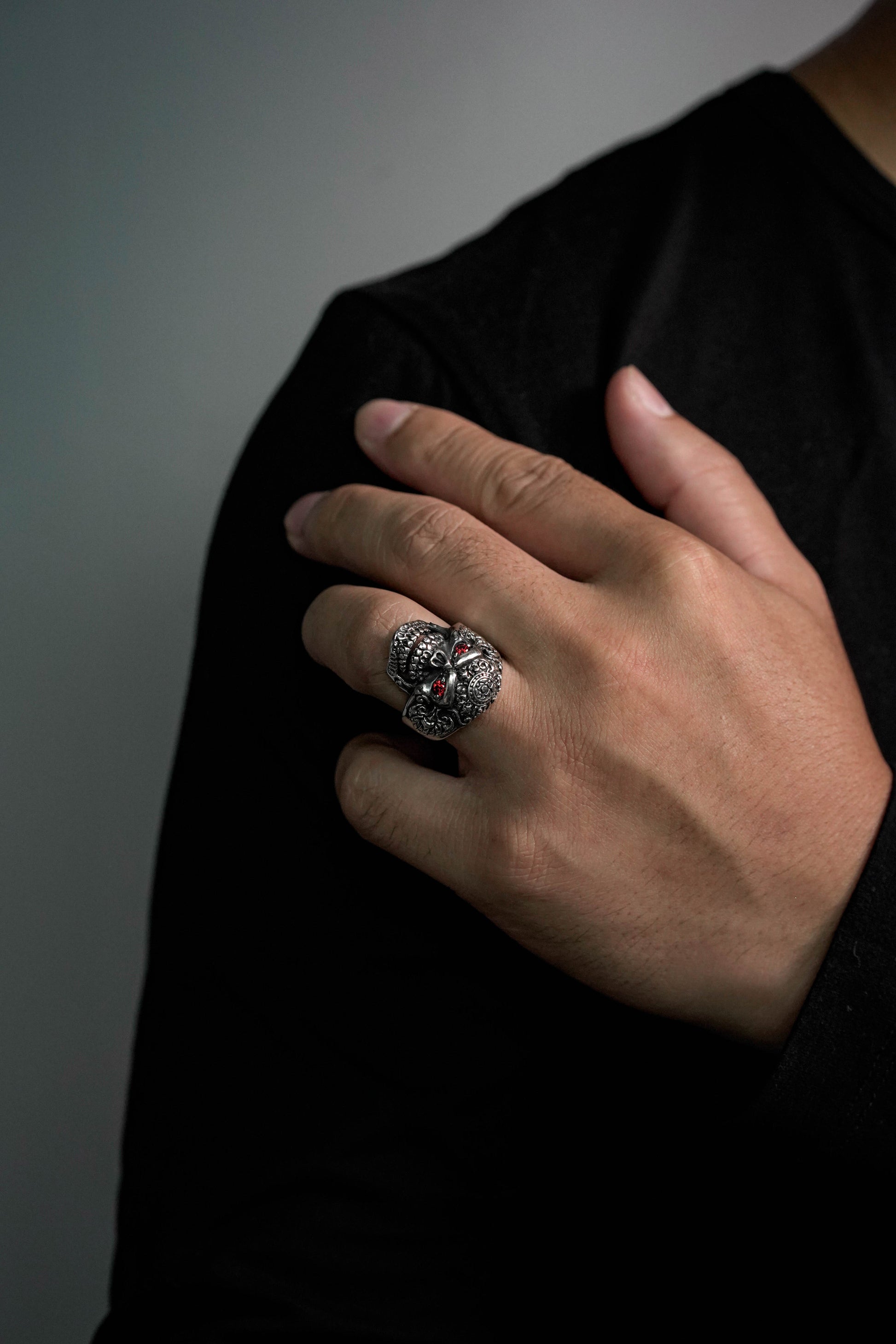 Skull 925 Sterling Silver Retro Rings Men