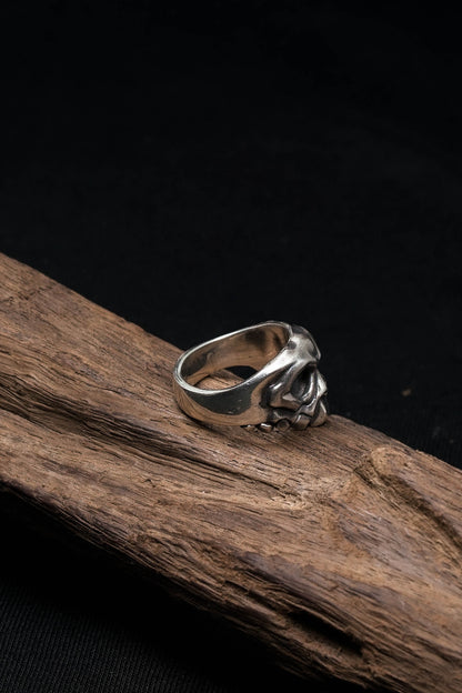 925 Sterling Silver Big Teeth Skull Ring
