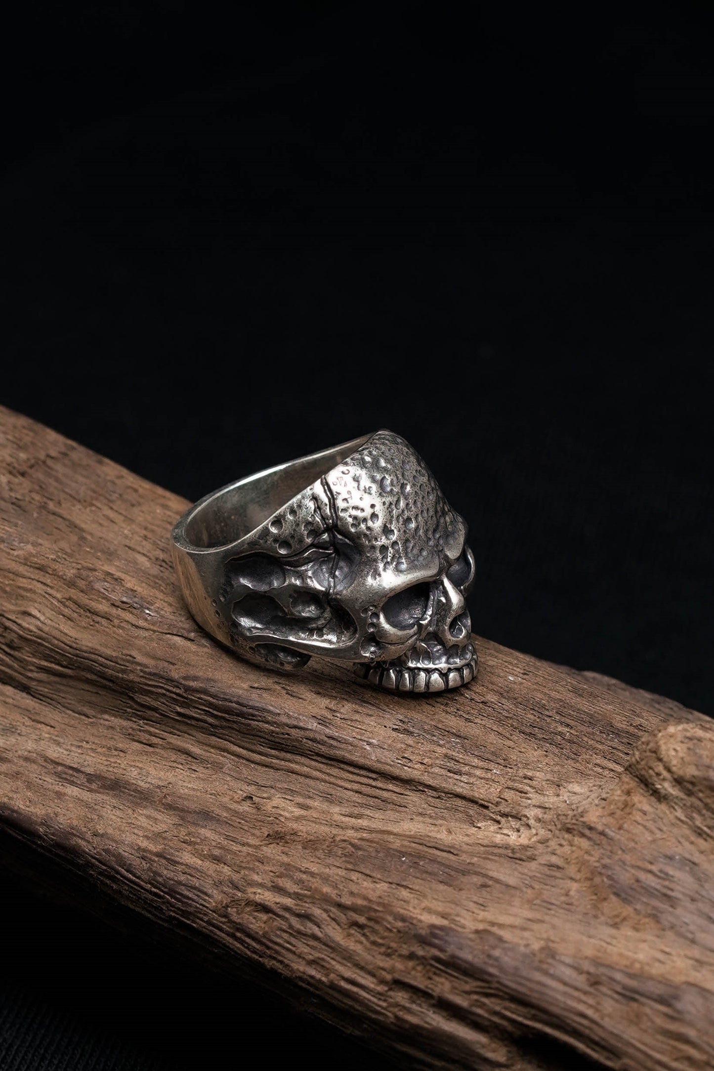 Retro 925 Sterling Silver Human Skull Ring