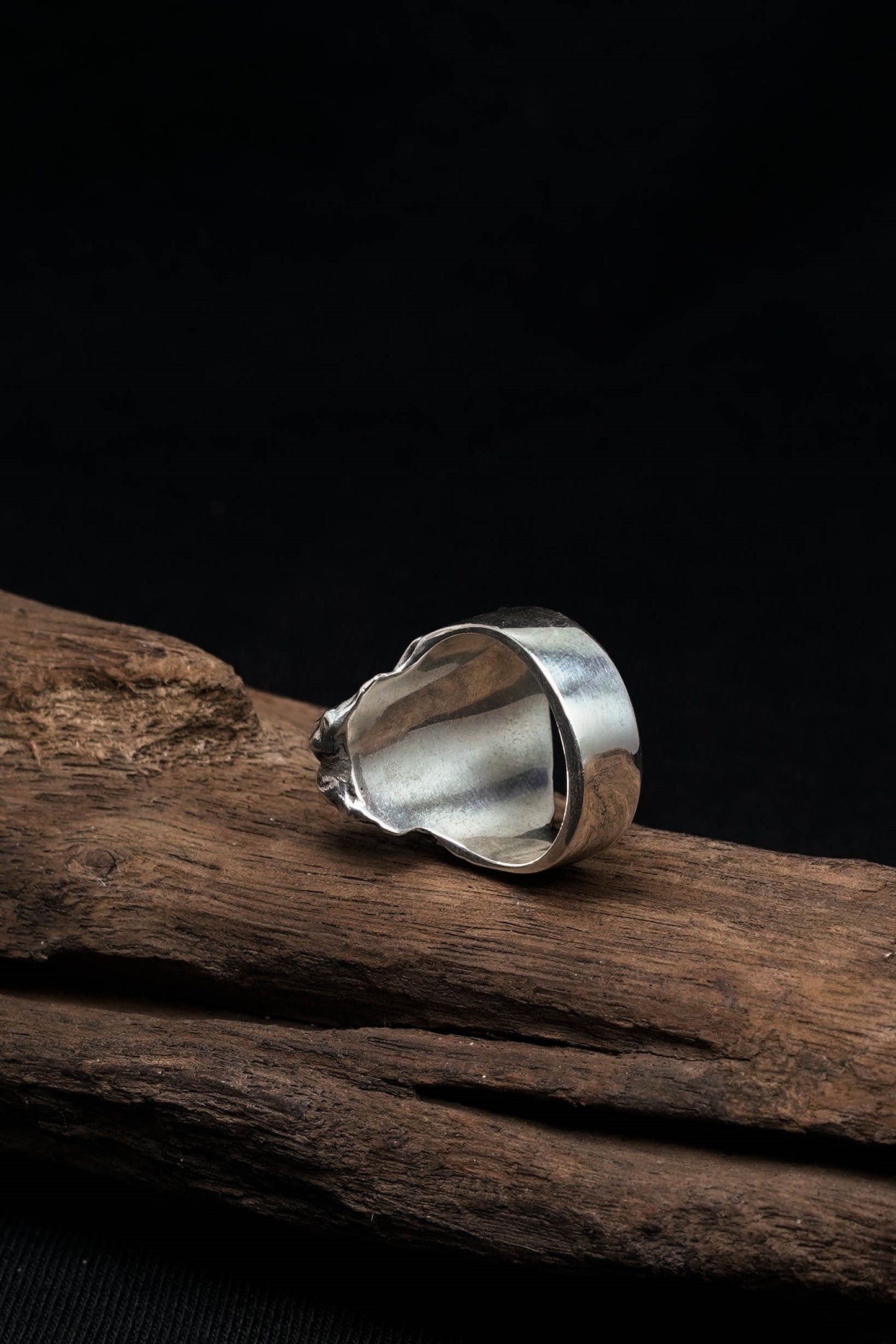 Navy Pirate Captain Retro Sterling Silver Skull Ring