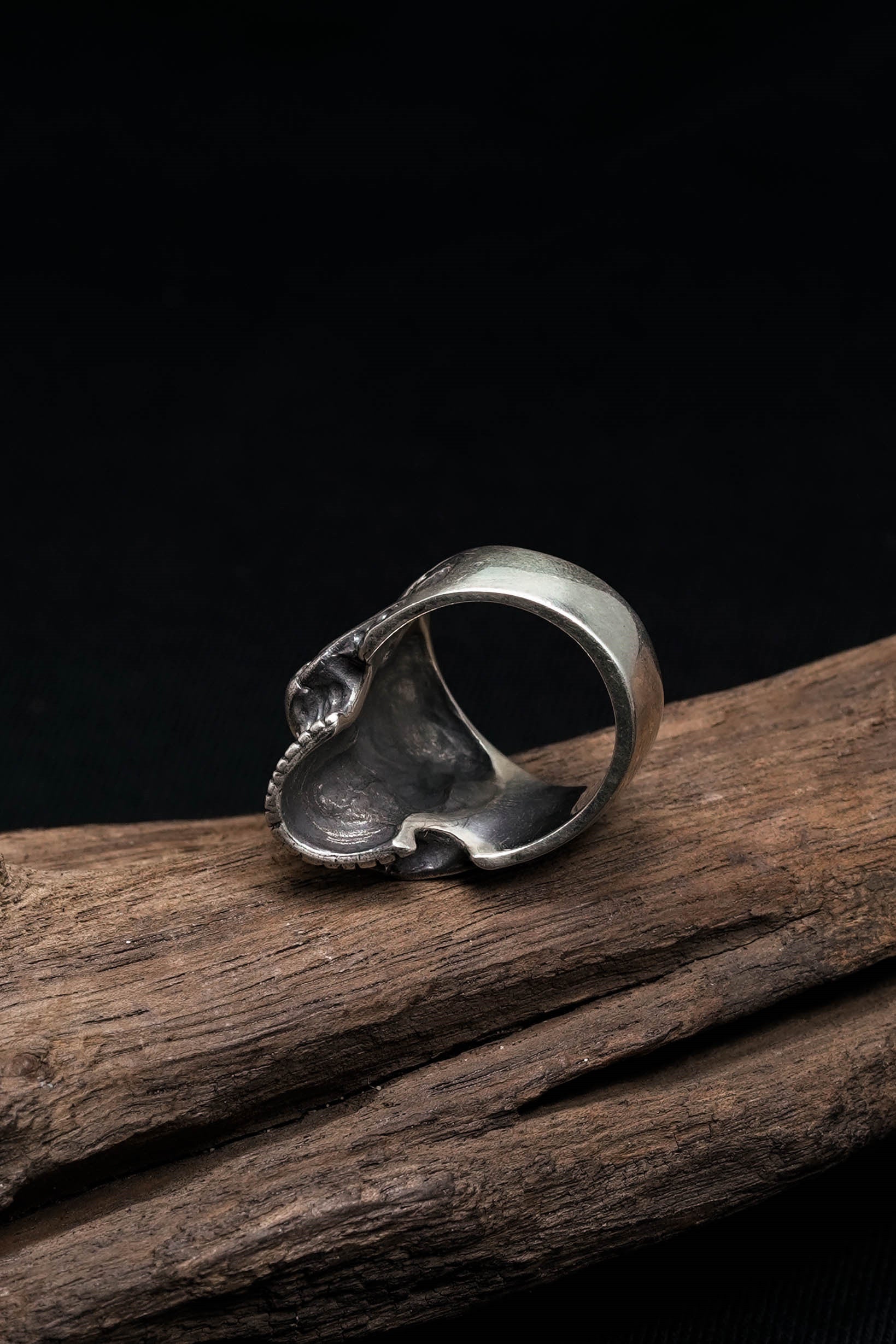 Retro 925 Sterling Silver Human Skull Ring