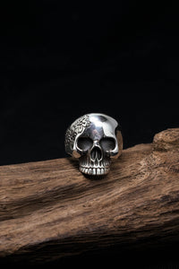 Vintage 925 Sterling Silver Gothic Skeleton Ring