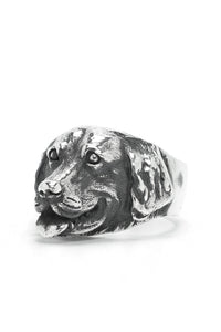 Classic Dog Antique Retro 925 Sterling Silver Ring