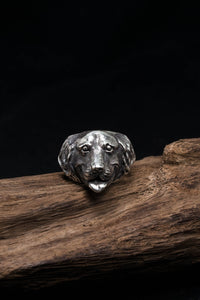  Classic Dog Antique Retro 925 Sterling Silver Ring