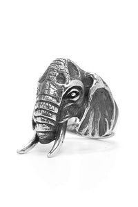 Elephant Head Retro 925 Sterling Silver Ring